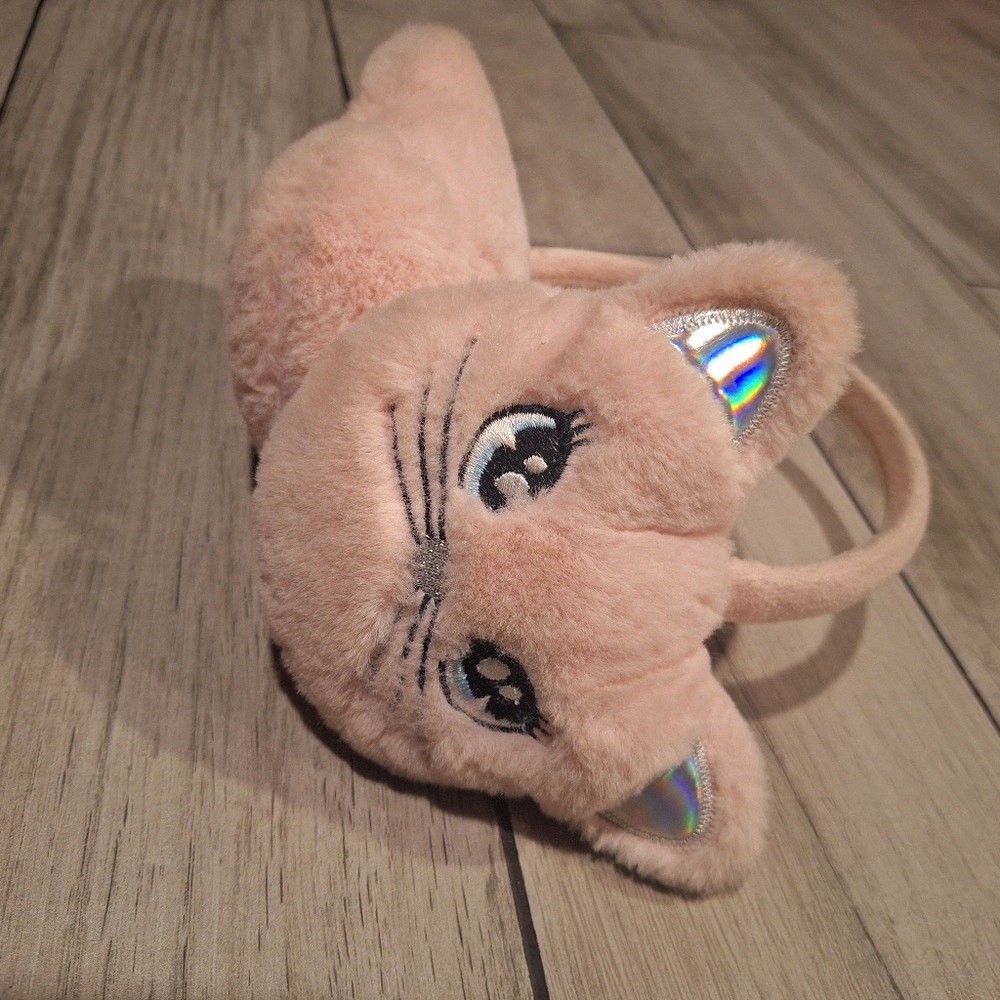 🦔 Warm and Cozy cat print earmuffs🦄